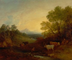 牛のいる風景 作： Thomas Gainsborough